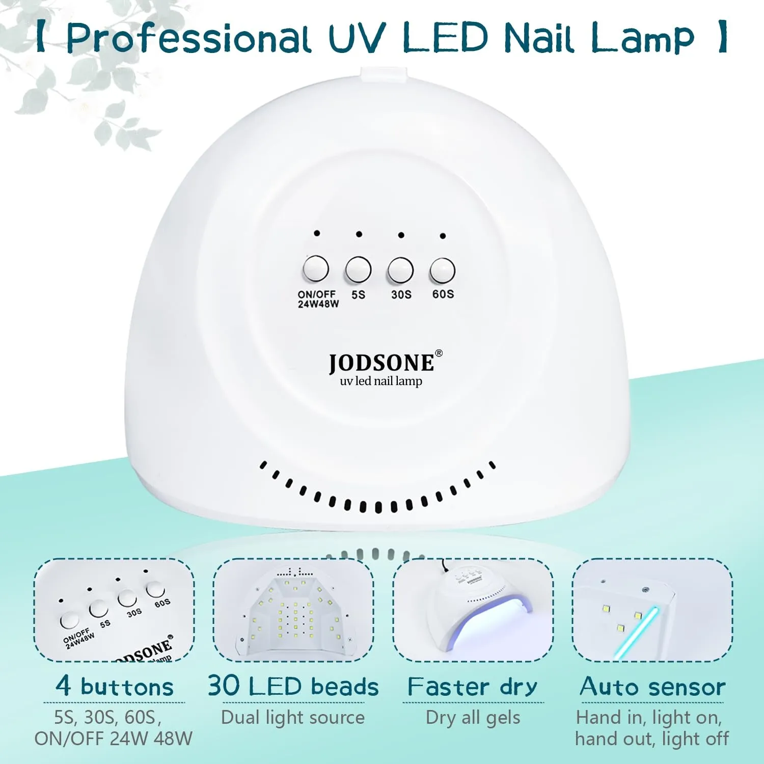 23-Piece UV Gel Nail Polish Set with LED Lamp, Base & Top Coats for Salon-Quality Manicures