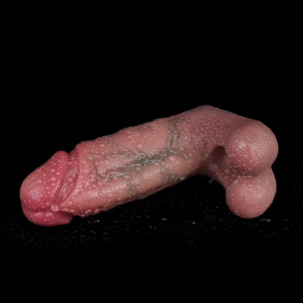 5-inch Penis Sleeve Extender - Realistic Dildo Cocksleeve Ring Ejaculation Sex Toy for Men