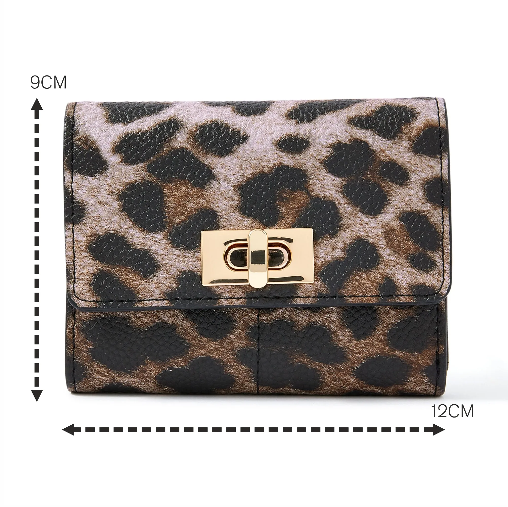 Accessorize London Women's Faux Leather Sandra Wallet - Leopard