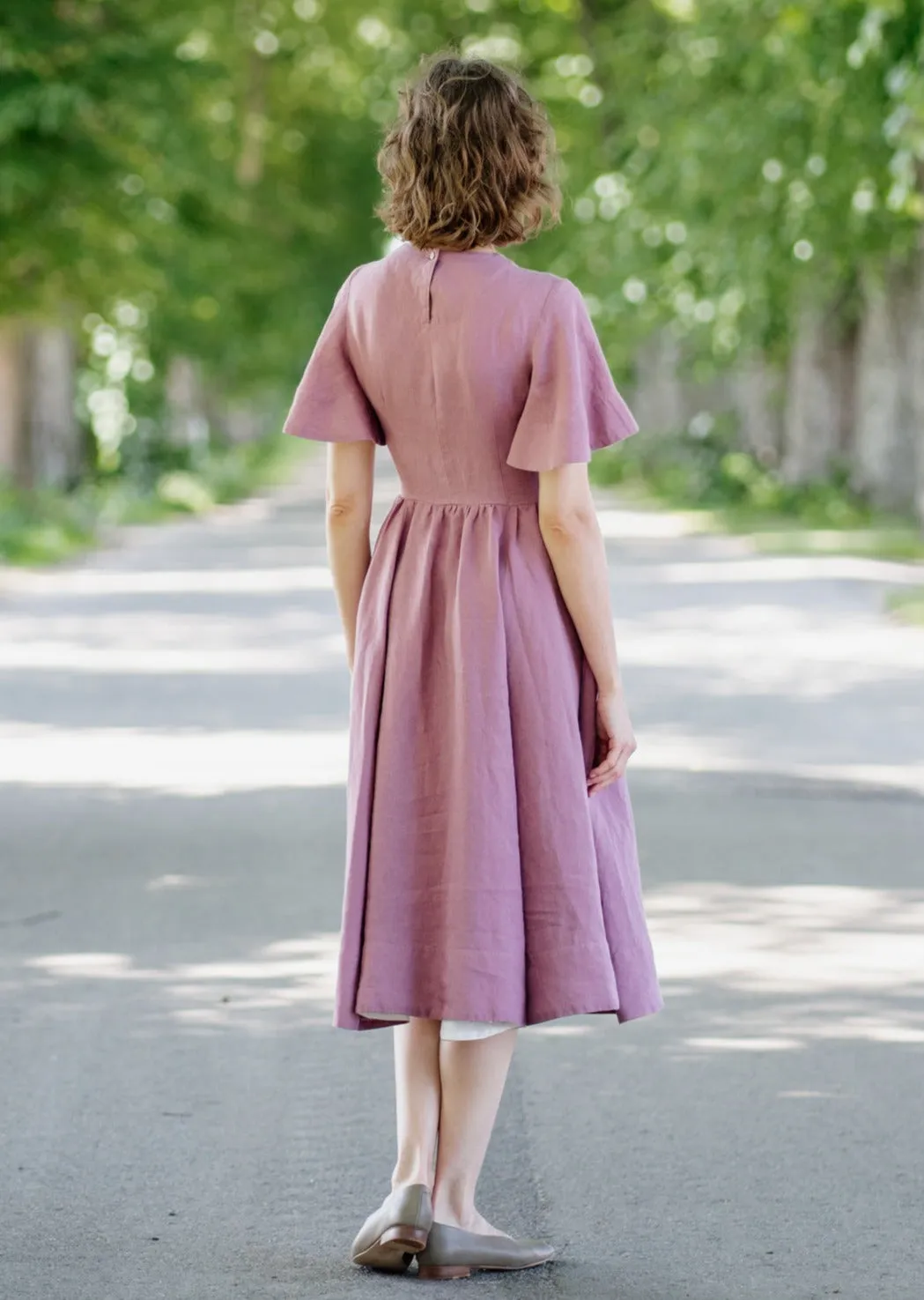 Butterfly Sleeve Dress, Short Sleeve
