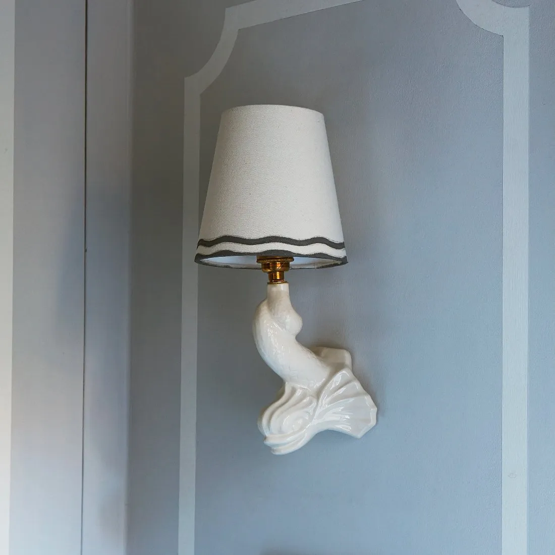 Cream Dolphin Wall Light
