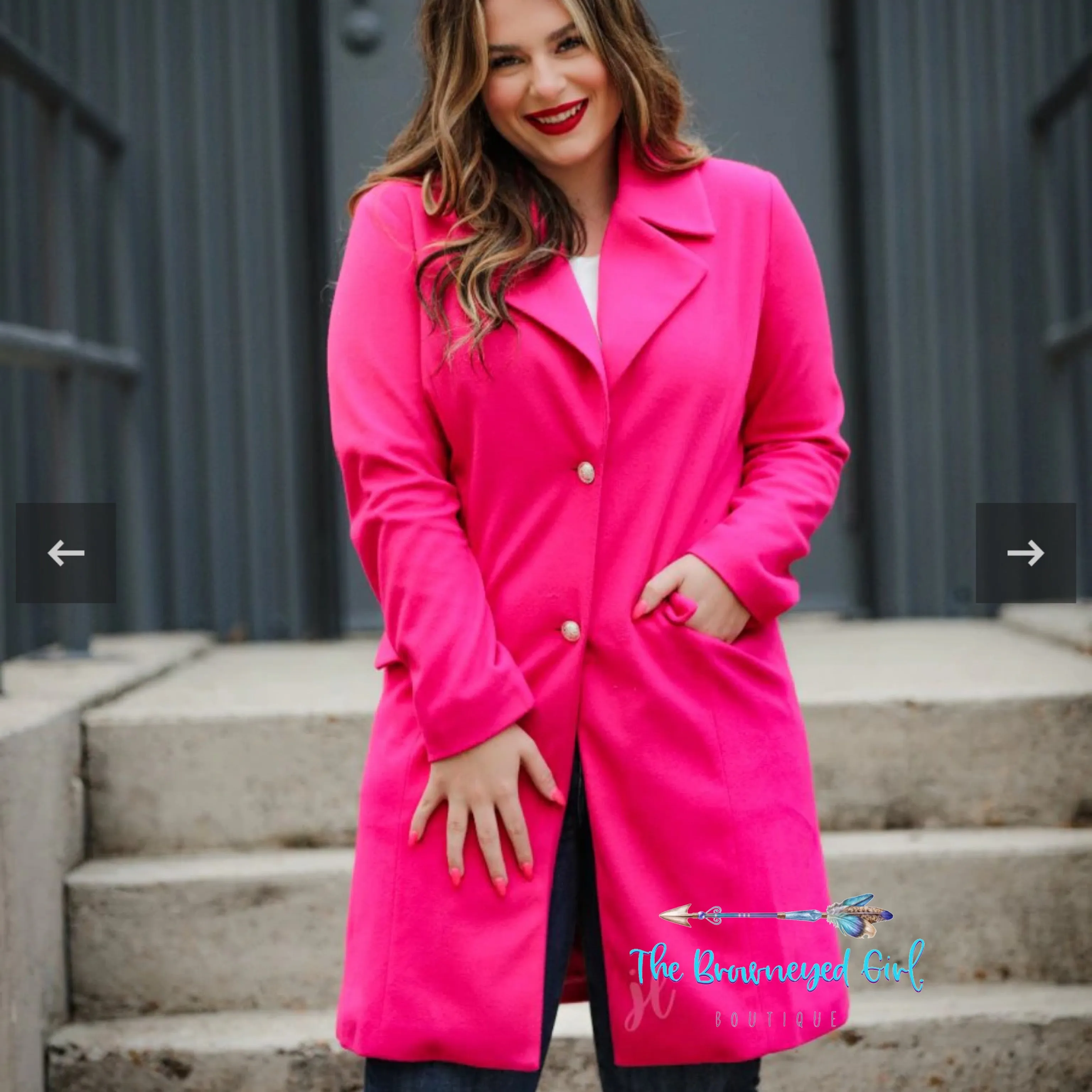 Fashion Week Hot Pink Coat