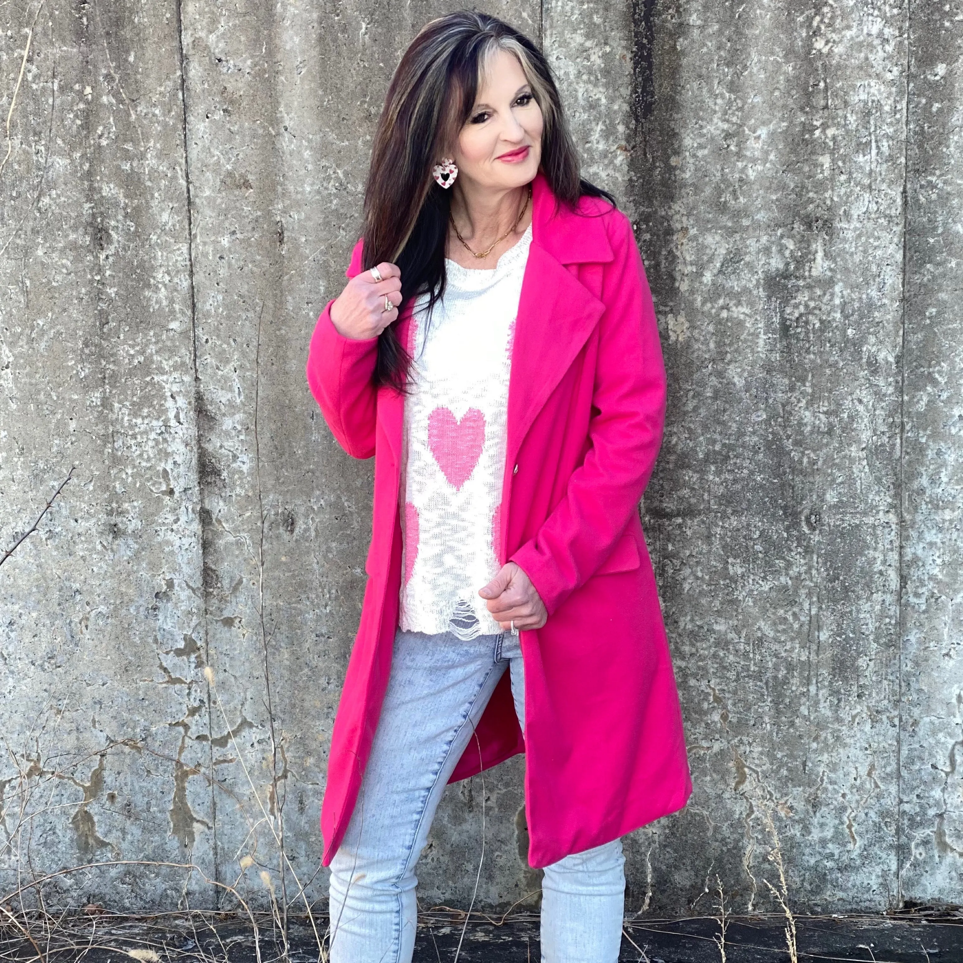 Fashion Week Hot Pink Coat