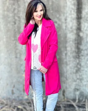 Fashion Week Hot Pink Coat