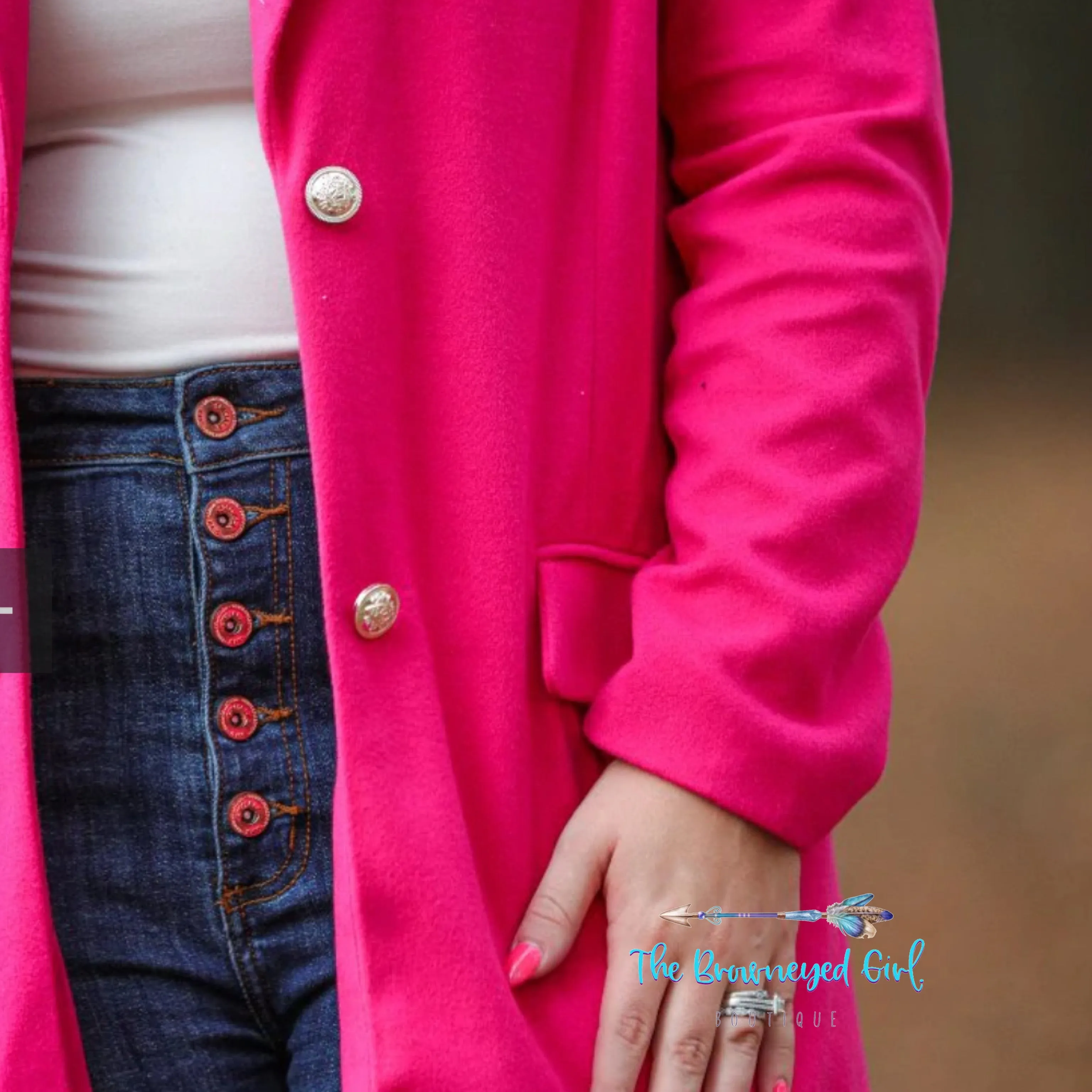 Fashion Week Hot Pink Coat