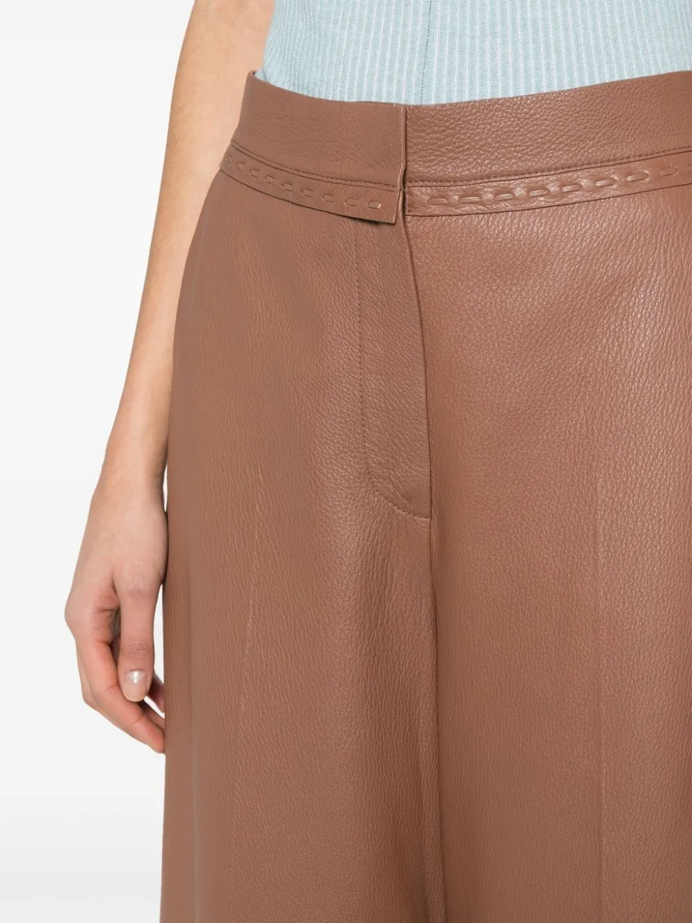 FENDI Leather Trousers for Women - SS24 Collection
