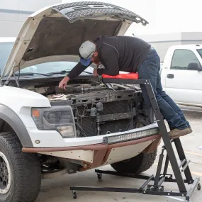 Foldable Top Creeper Top Easy Engine Access 4 auto body shop or home garage