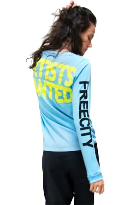 FREE CITY Artists Wanted Long Sleeve Tee in Snoopy Blue