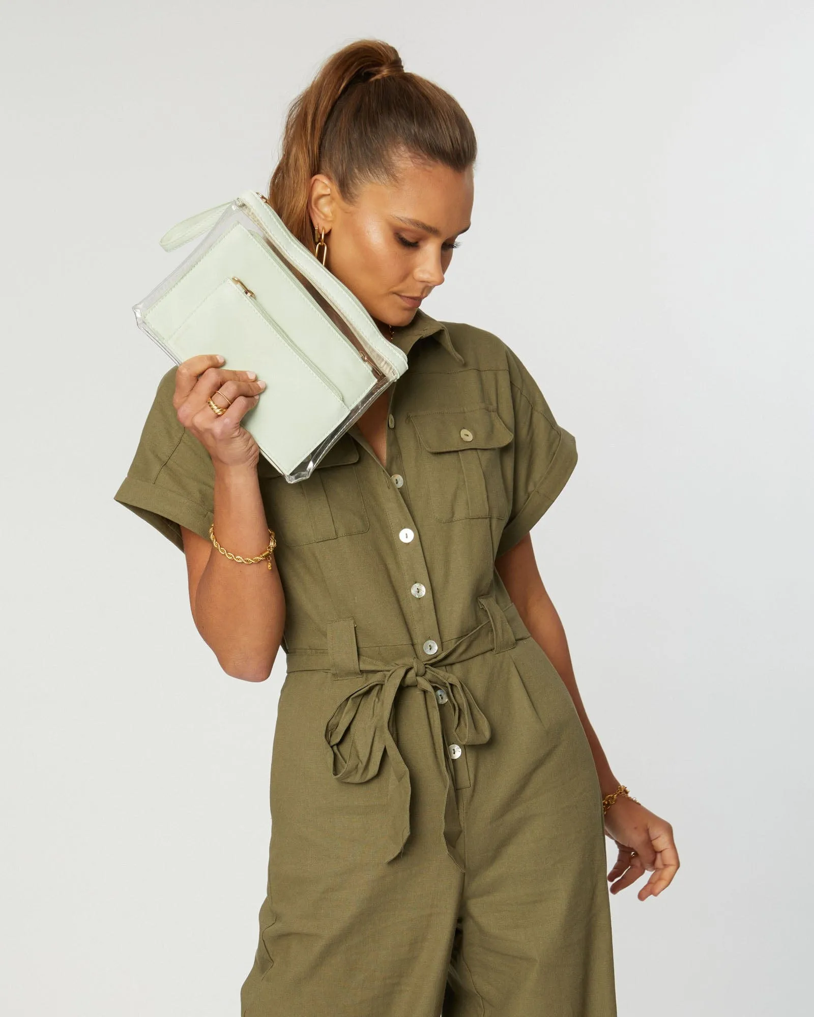 Green Wristlet Purse Pack