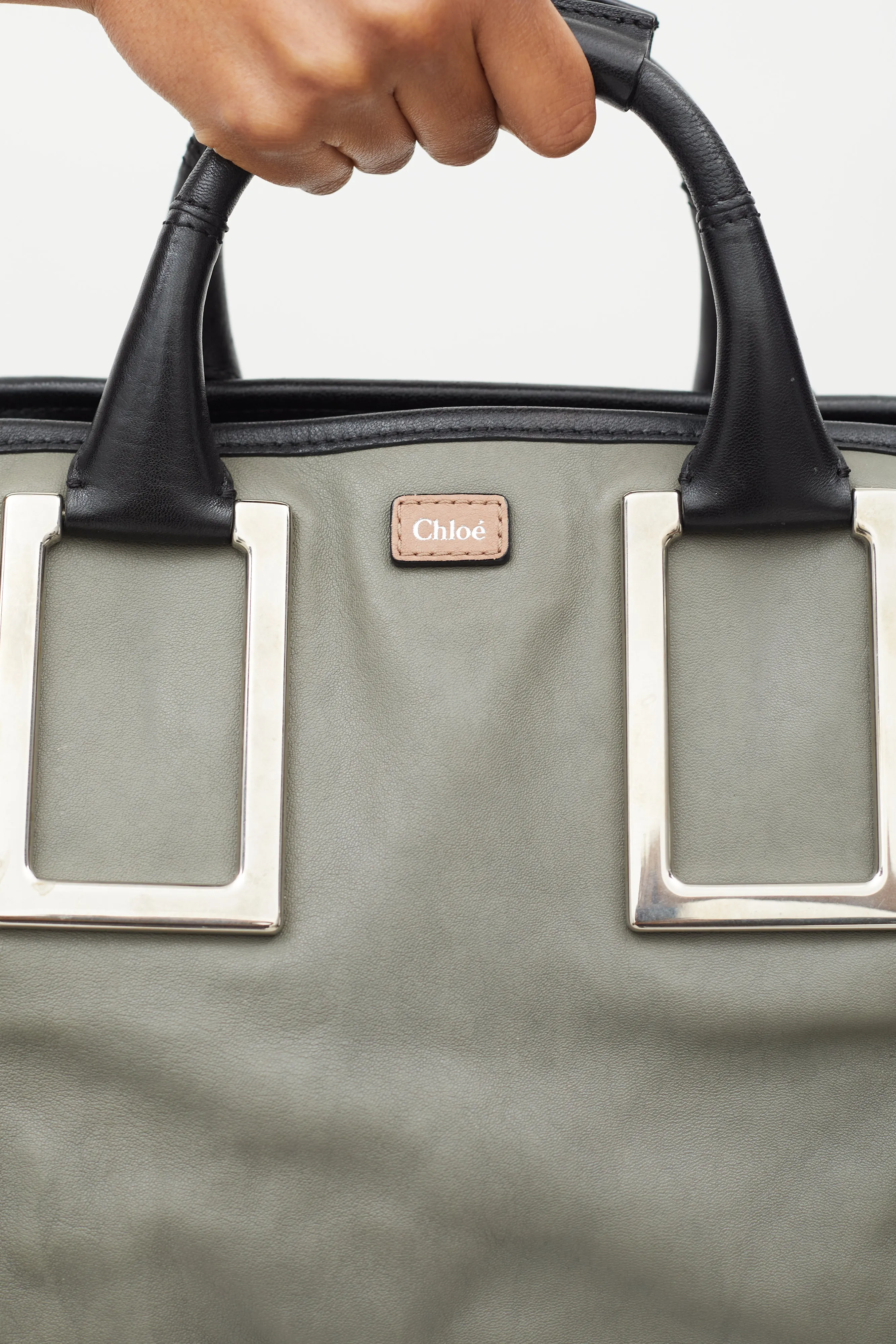 Grey Leather Ethel Crossbody Bag