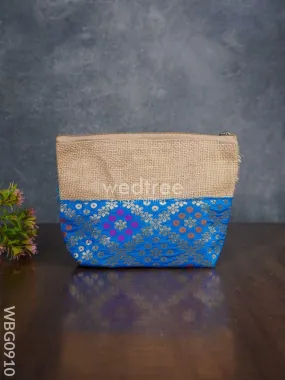 Jute with Raw Silk Return Gift Purse - WBG0910