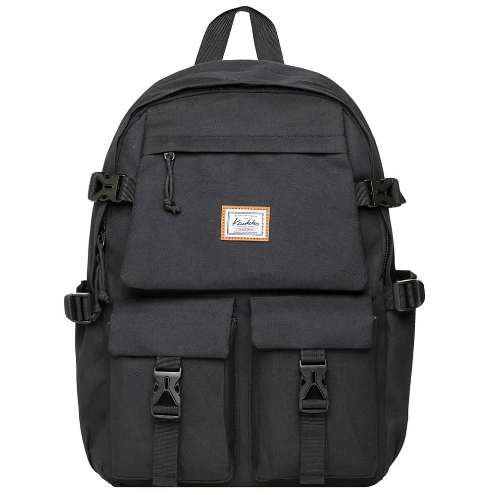 KAUKKO Backpack for School, KS22 ( Black / 18.4L )