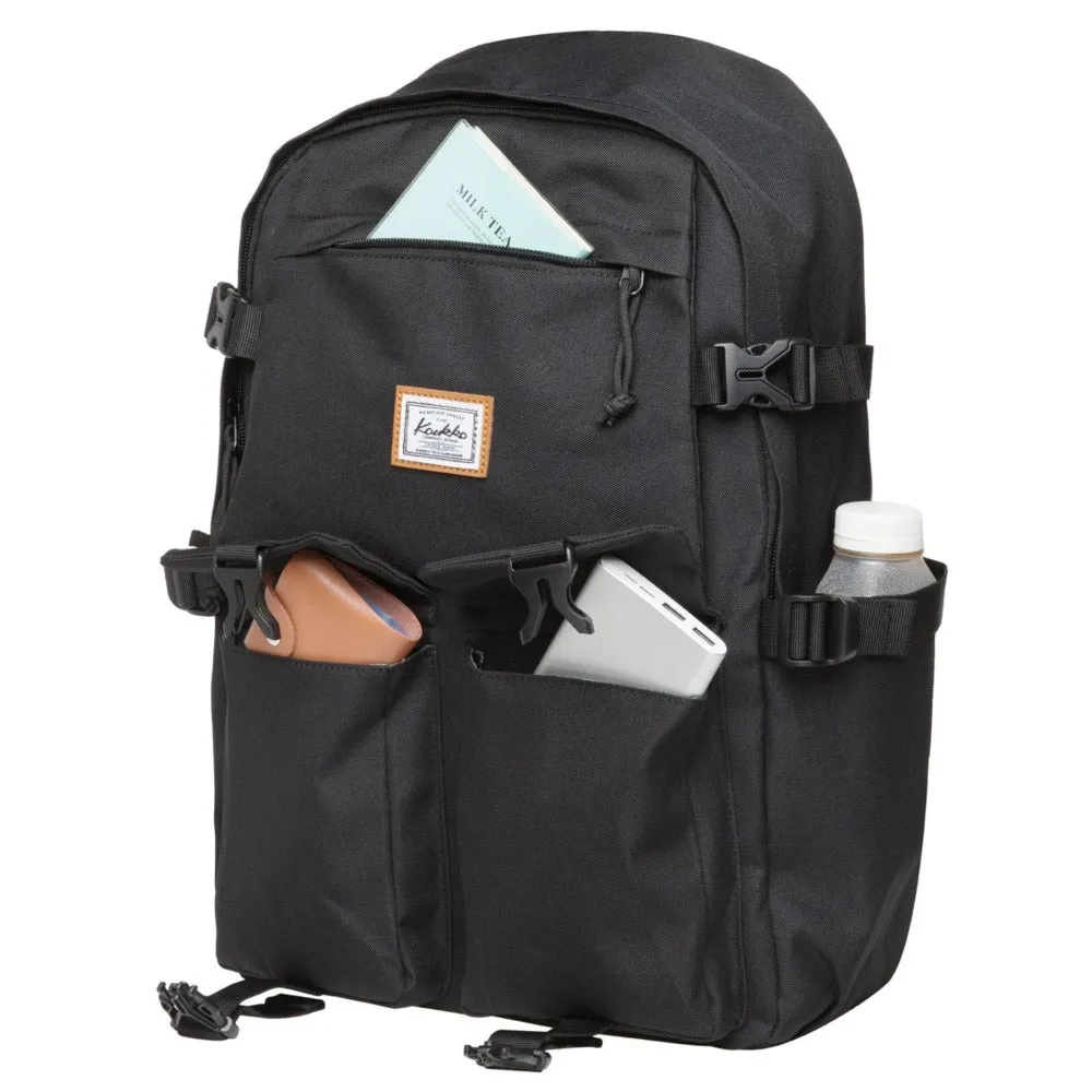 KAUKKO Backpack for School, KS22 ( Black / 18.4L )
