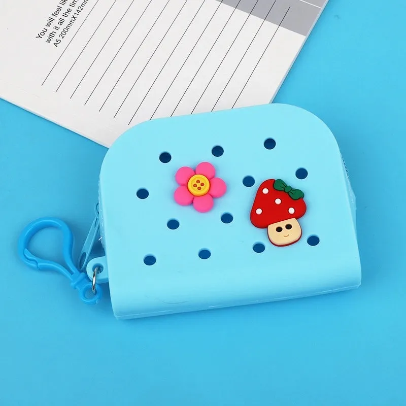 New Cartoon Cave Coin Purse Student Couple Soft Rubber Earphone Bag Silver Coin Bag Bus Card Bank Card Bag
