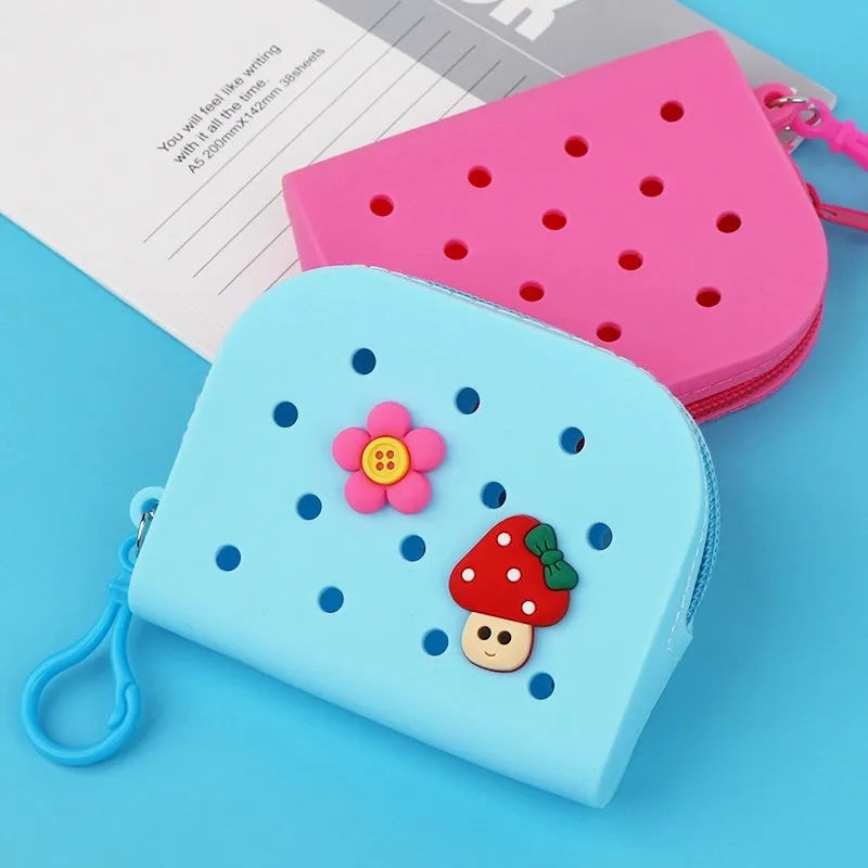 New Cartoon Cave Coin Purse Student Couple Soft Rubber Earphone Bag Silver Coin Bag Bus Card Bank Card Bag