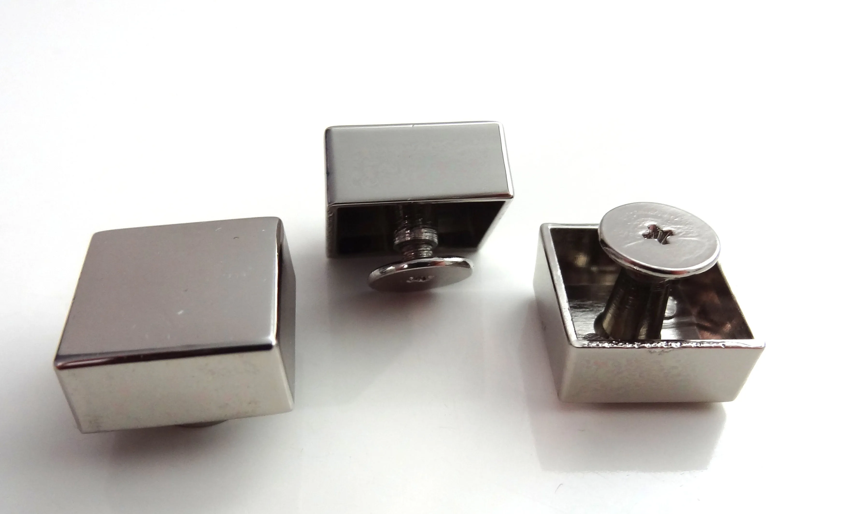New Style -- Square Screw Rivets/Purse Feet - 15.5mm - Package of 4