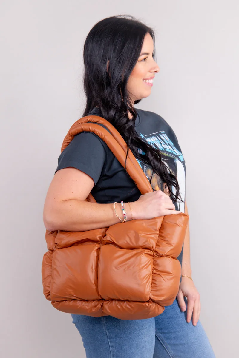 Pure Puff Tote - Brown