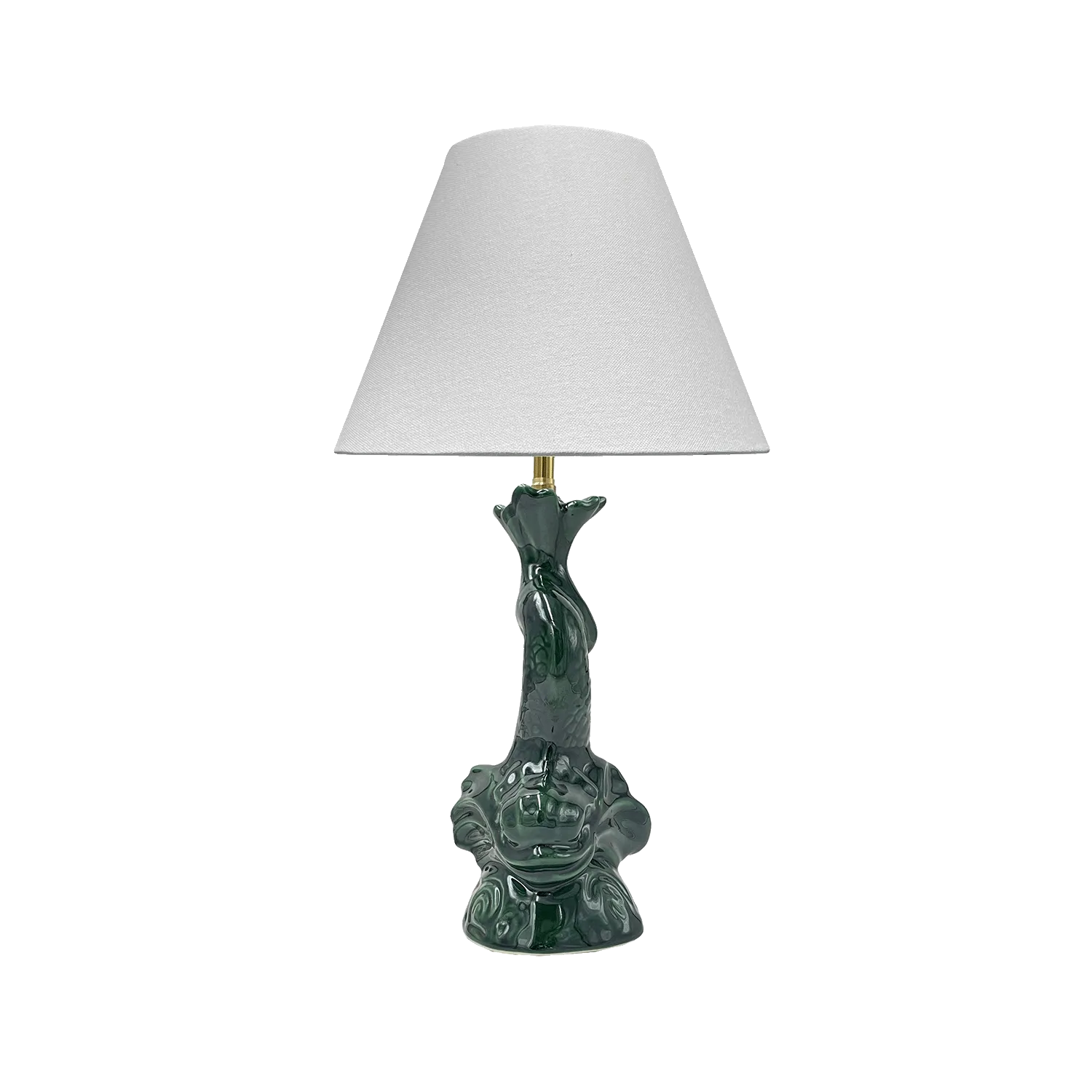 Small Emerald Green Dolphin Lamp