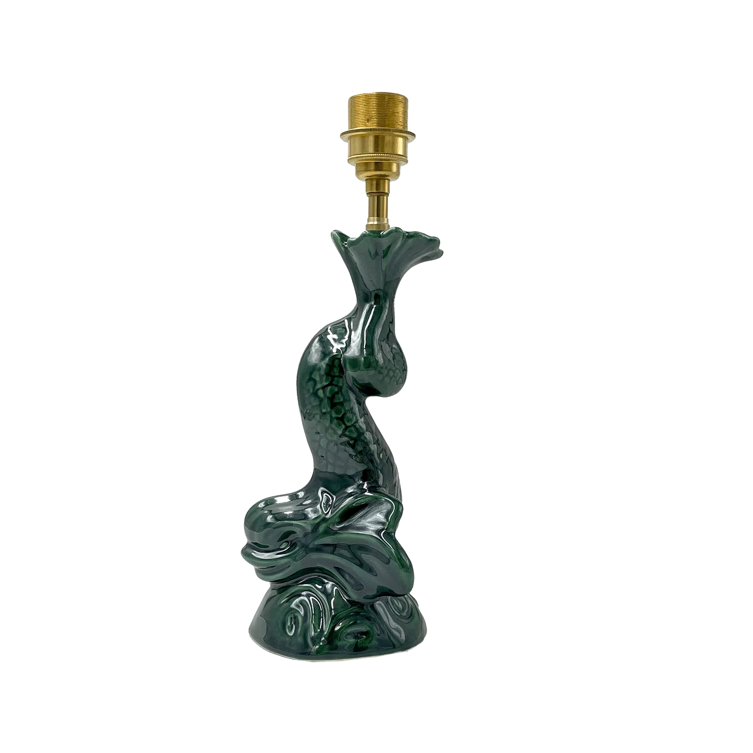 Small Emerald Green Dolphin Lamp