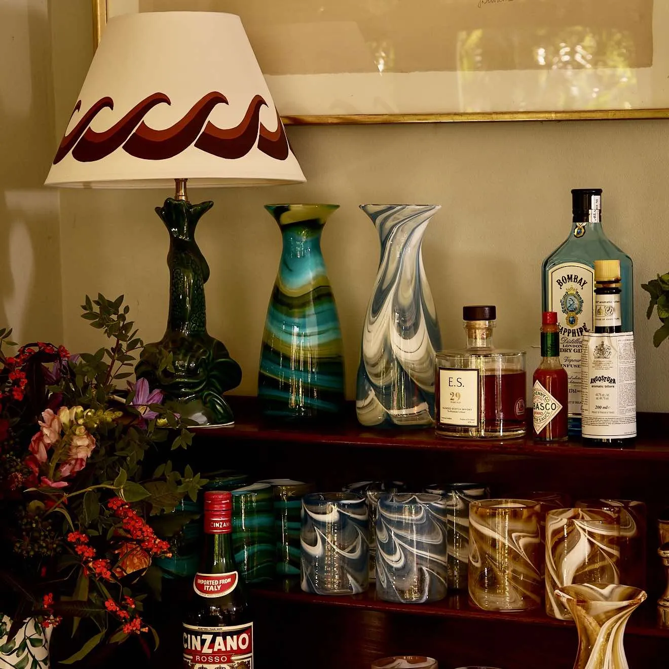 Small Emerald Green Dolphin Lamp