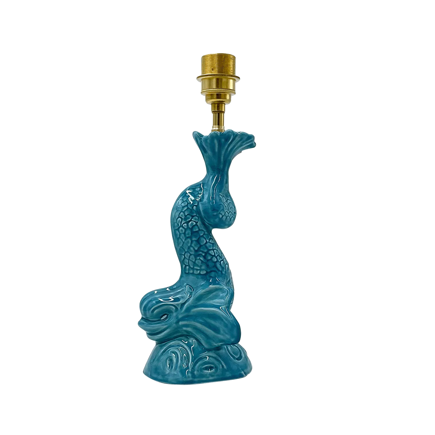 Small Turquoise Dolphin Lamp