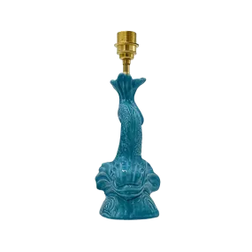 Small Turquoise Dolphin Lamp
