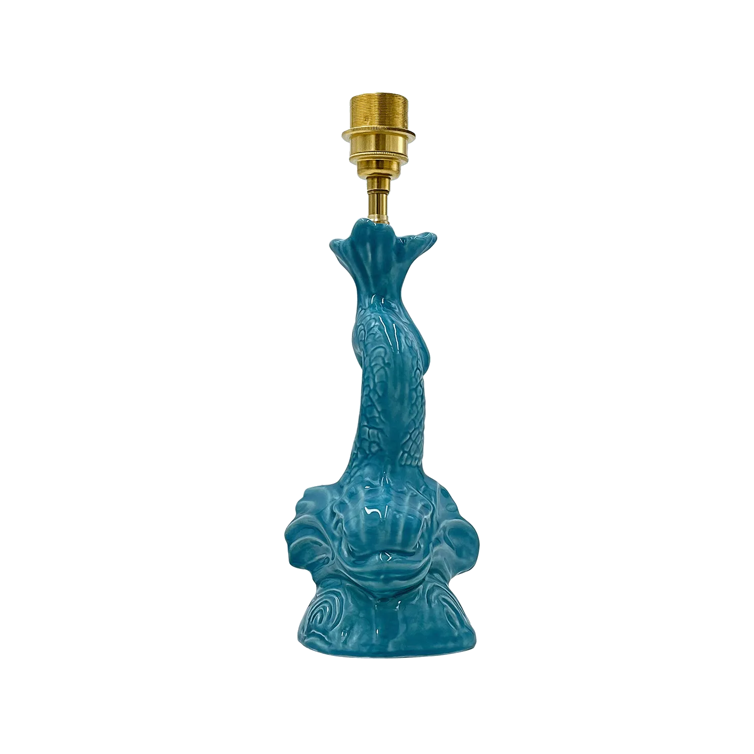 Small Turquoise Dolphin Lamp
