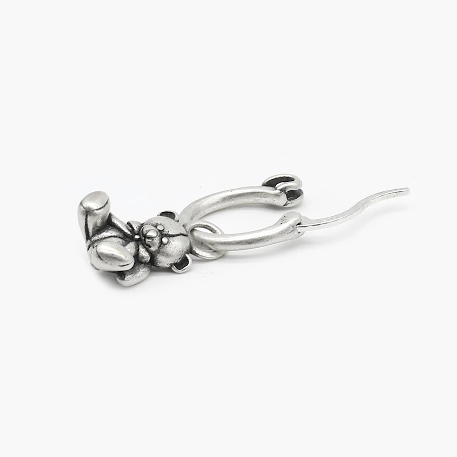 Sterling Silver Teddy Bear Earring