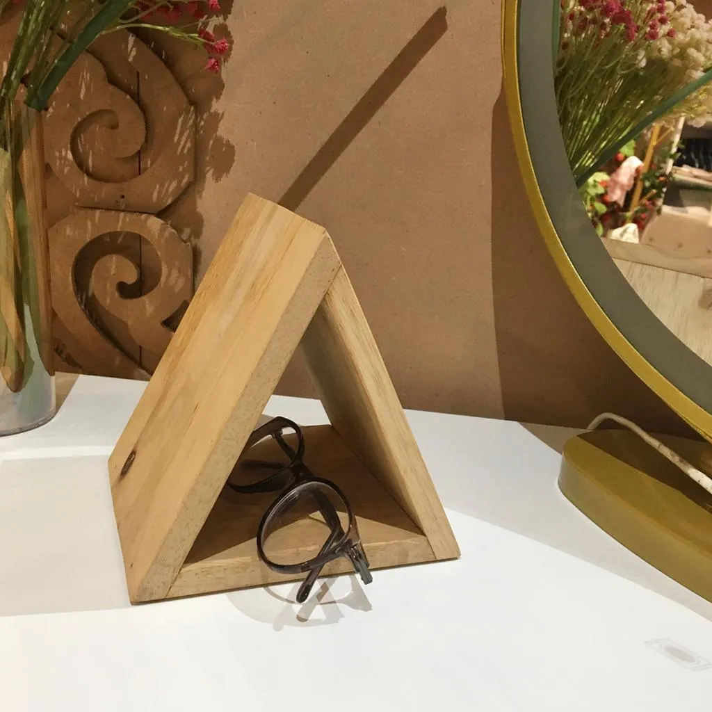 Stylish Triangular Wooden Book Holder For Study Table/Office Table By Miza