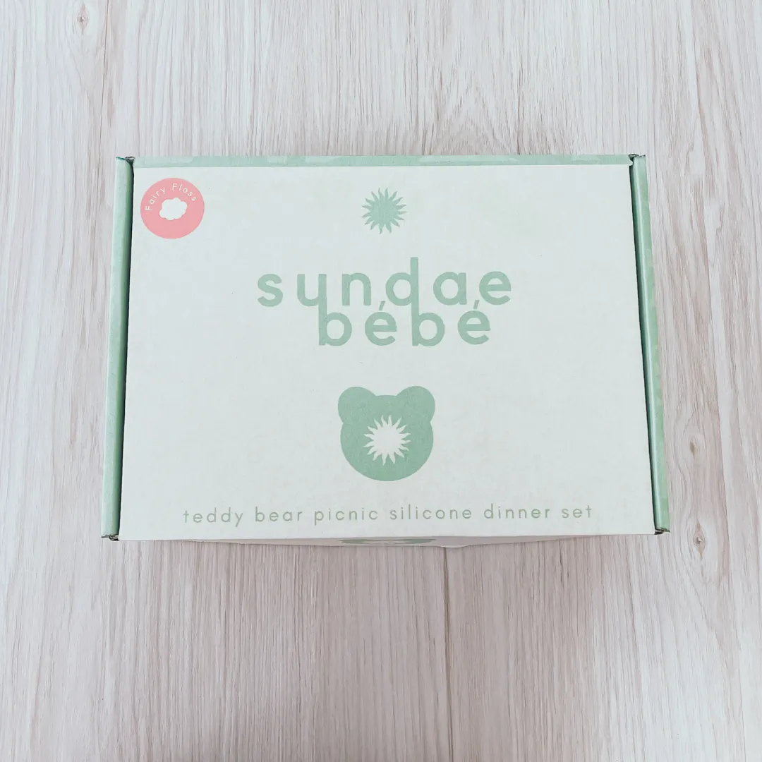 Sundae Bébé - Teddy Bear Picnic Silicone Dinner Set (Matcha Tea)