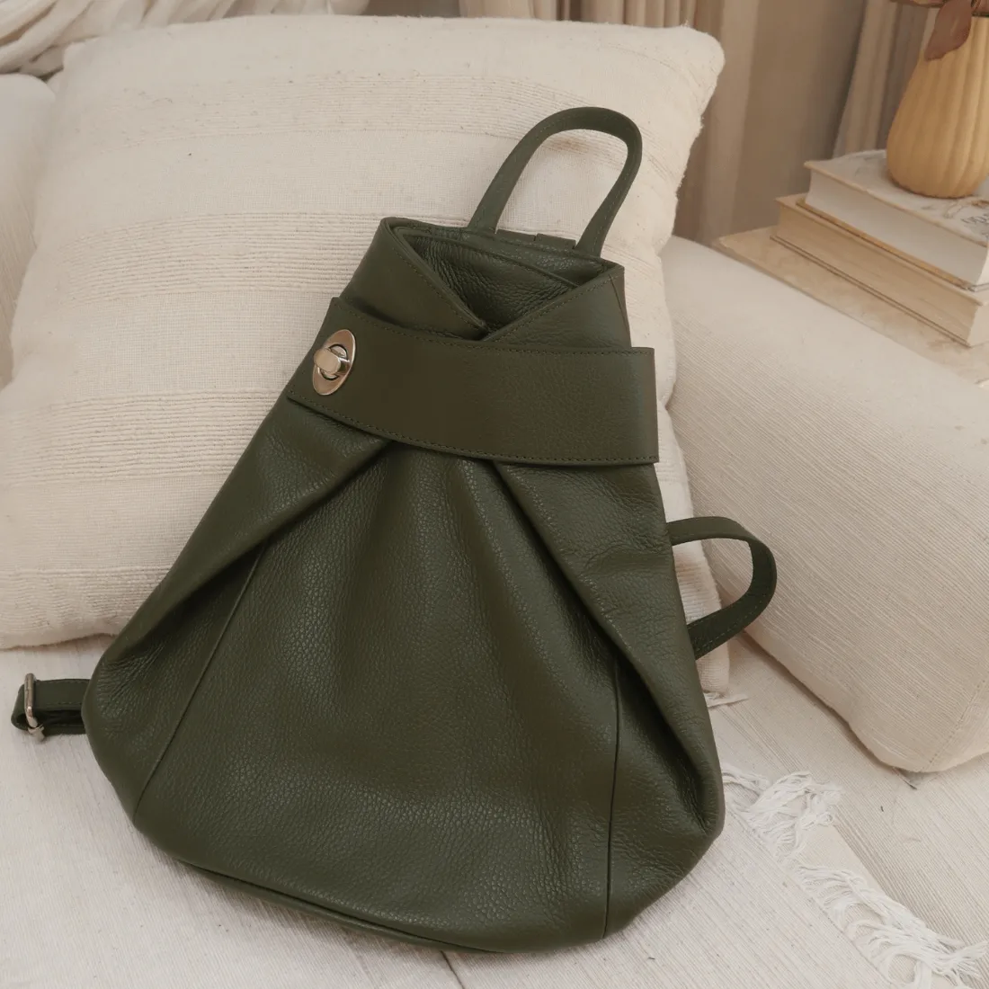 Viola Womens Leather Backpack