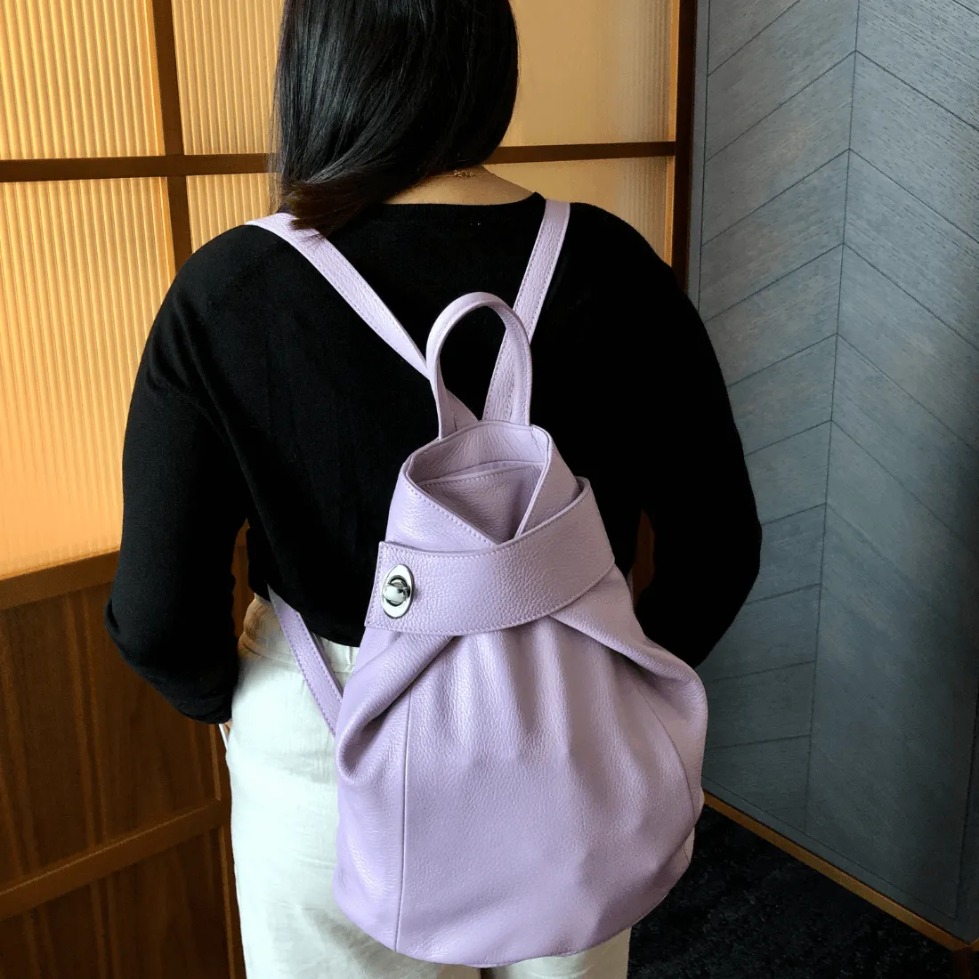 Viola Womens Leather Backpack